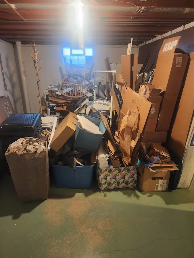 Roll-off dumpster container at job site for Construction Dumpster Rental in Skokie